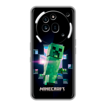 Силиконовый чехол на Nothing Phone (3a) Pro с принтом Майнкрафт Minecraft