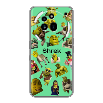 Силиконовый чехол на Nothing Phone (3a) Pro с принтом Шрек Shrek