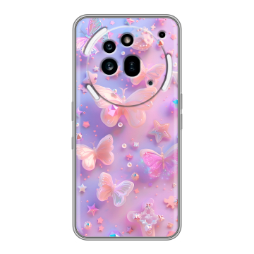 Силиконовый чехол на Nothing Phone (3a) Pro с принтом Бабочки Силиконовый чехол на Nothing Phone (3a) Pro с принтом Бабочки