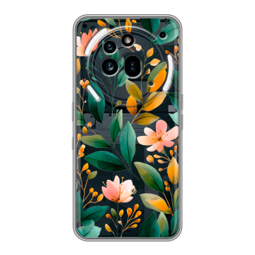 Силиконовый чехол на Nothing Phone (3a) Pro с принтом Цветы паттерн