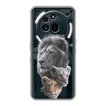 Силиконовый чехол на Nothing Phone (3a) Pro с принтом Львы