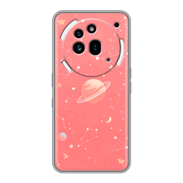 Силиконовый чехол на Nothing Phone (3a) Pro с принтом Розовый космос