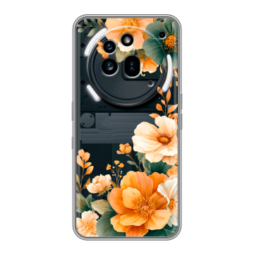 Силиконовый чехол на Nothing Phone (3a) Pro с принтом Цветы принт