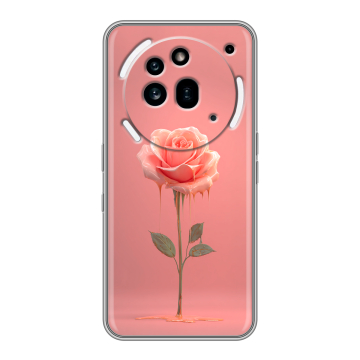 Силиконовый чехол на Nothing Phone (3a) Pro с принтом Розовая роза