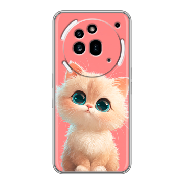 Силиконовый чехол на Nothing Phone (3a) Pro с принтом Розовый котенок
