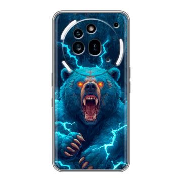 Силиконовый чехол на Nothing Phone (3a) Pro с принтом Медведь