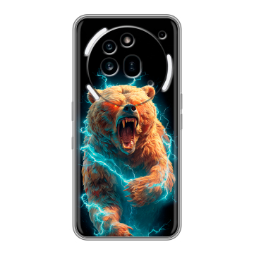 Силиконовый чехол на Nothing Phone (3a) Pro с принтом Медведь