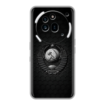 Силиконовый чехол на Nothing Phone (3a) Pro с принтом Герб Флаг СССР Силиконовый чехол на Nothing Phone (3a) Pro с принтом Герб Флаг СССР