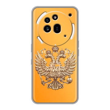 Силиконовый чехол на Nothing Phone (3a) Pro с принтом Герб Флаг России