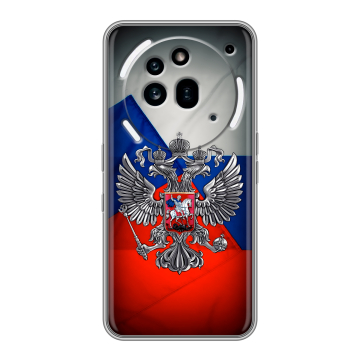 Силиконовый чехол на Nothing Phone (3a) Pro с принтом Флаг России