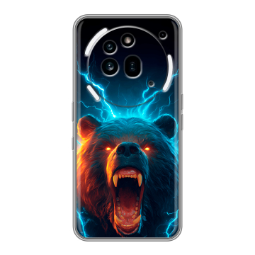 Силиконовый чехол на Nothing Phone (3a) Pro с принтом Медведь