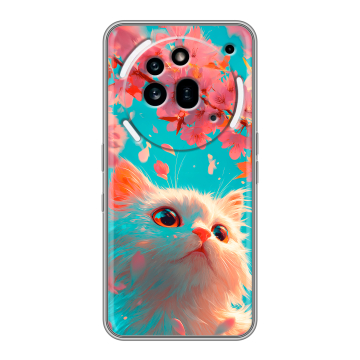 Силиконовый чехол на Nothing Phone (3a) Pro с принтом Красивый кот