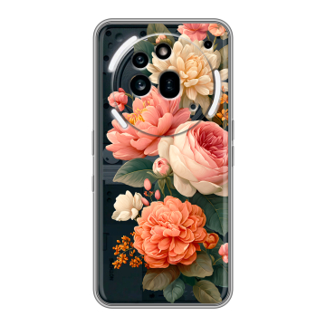 Силиконовый чехол на Nothing Phone (3a) Pro с принтом цветы