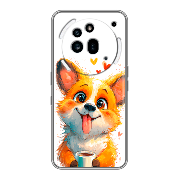 Силиконовый чехол на Nothing Phone (3a) Pro с принтом корги Силиконовый чехол на Nothing Phone (3a) Pro с принтом корги