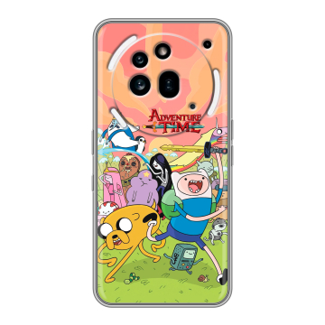 Силиконовый чехол на Nothing Phone (3a) Pro с принтом Adventure time Время приключений
