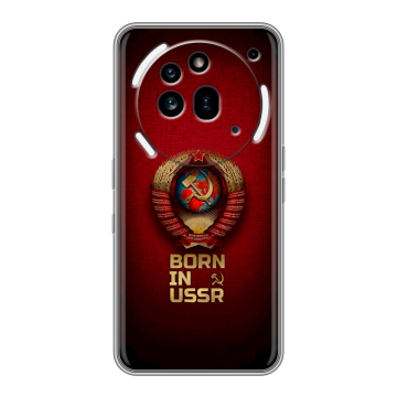 Силиконовый чехол на Nothing Phone (3a) Pro с принтом Флаг Герб СССР