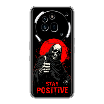 Силиконовый чехол на Nothing Phone (3a) Pro с принтом смешной скелет