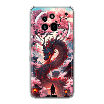 Силиконовый чехол на Nothing Phone (3a) Pro с принтом Дракон Японский Силиконовый чехол на Nothing Phone (3a) Pro с принтом Дракон Японский