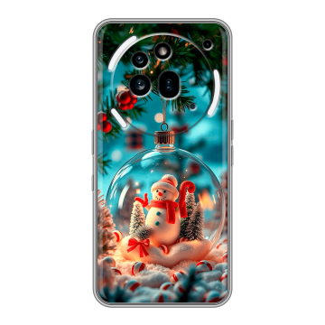 Силиконовый чехол на Nothing Phone (3a) Pro с принтом Новый год