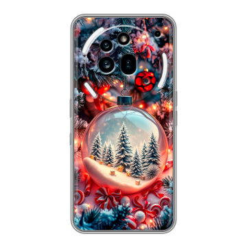 Силиконовый чехол на Nothing Phone (3a) Pro с принтом Новый год