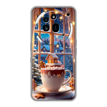 Силиконовый чехол на Nothing Phone (3a) Pro с принтом Новый год