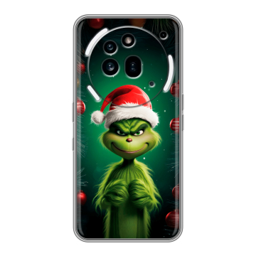 Силиконовый чехол на Nothing Phone (3a) Pro с принтом Гринч Новый год Рождество