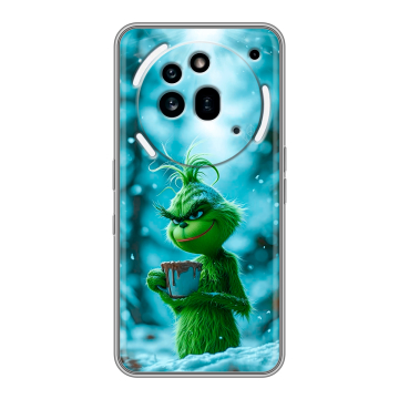 Силиконовый чехол на Nothing Phone (3a) Pro с принтом Новый год гринч