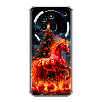 Силиконовый чехол на Nothing Phone (3a) Pro с принтом Новый год