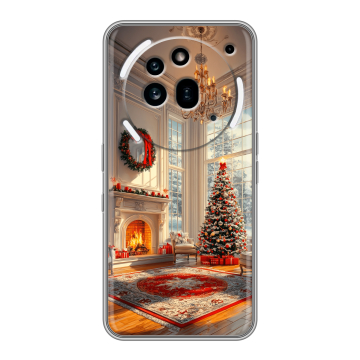 Силиконовый чехол на Nothing Phone (3a) Pro с принтом Новый год