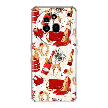 Силиконовый чехол на Nothing Phone (3a) Pro с принтом Новый год