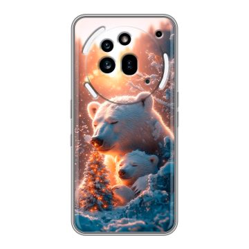 Силиконовый чехол на Nothing Phone (3a) Pro с принтом Новый год