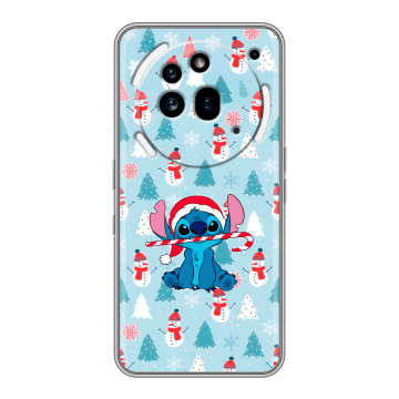Силиконовый чехол на Nothing Phone (3a) Pro с принтом Стич Новый год