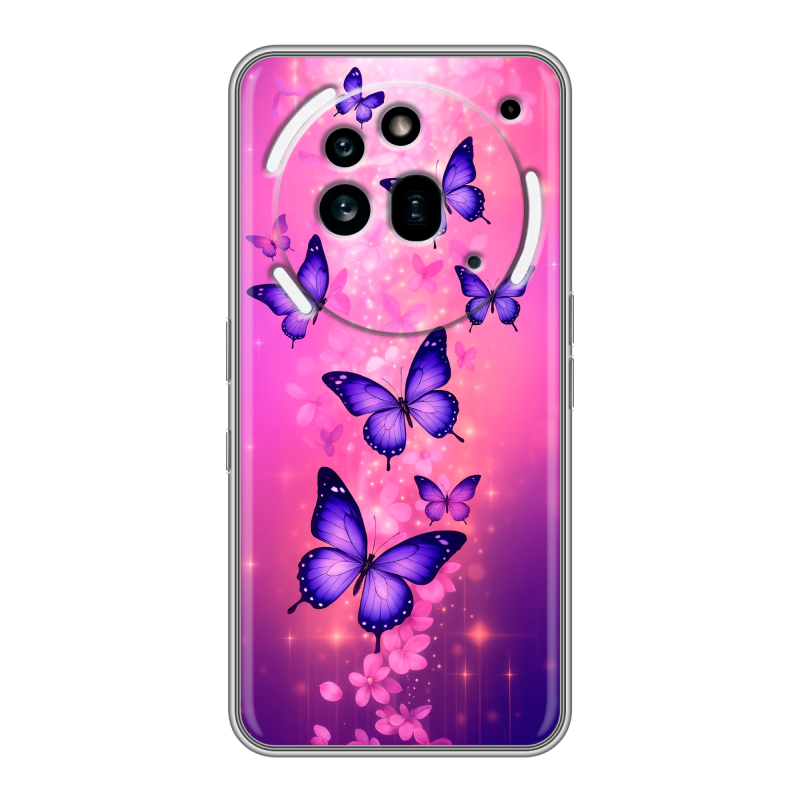 Силиконовый чехол на Nothing Phone (3a) Pro с принтом Бабочки Силиконовый чехол на Nothing Phone (3a) Pro с принтом Бабочки