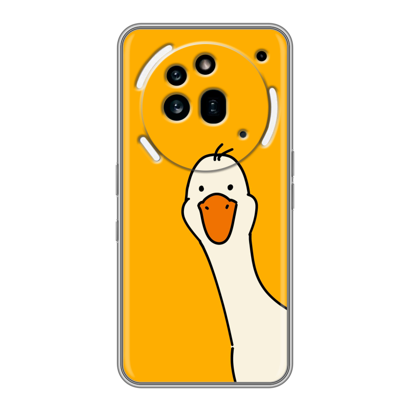 Силиконовый чехол на Nothing Phone (3a) Pro с принтом Утка Силиконовый чехол на Nothing Phone (3a) Pro с принтом Утка