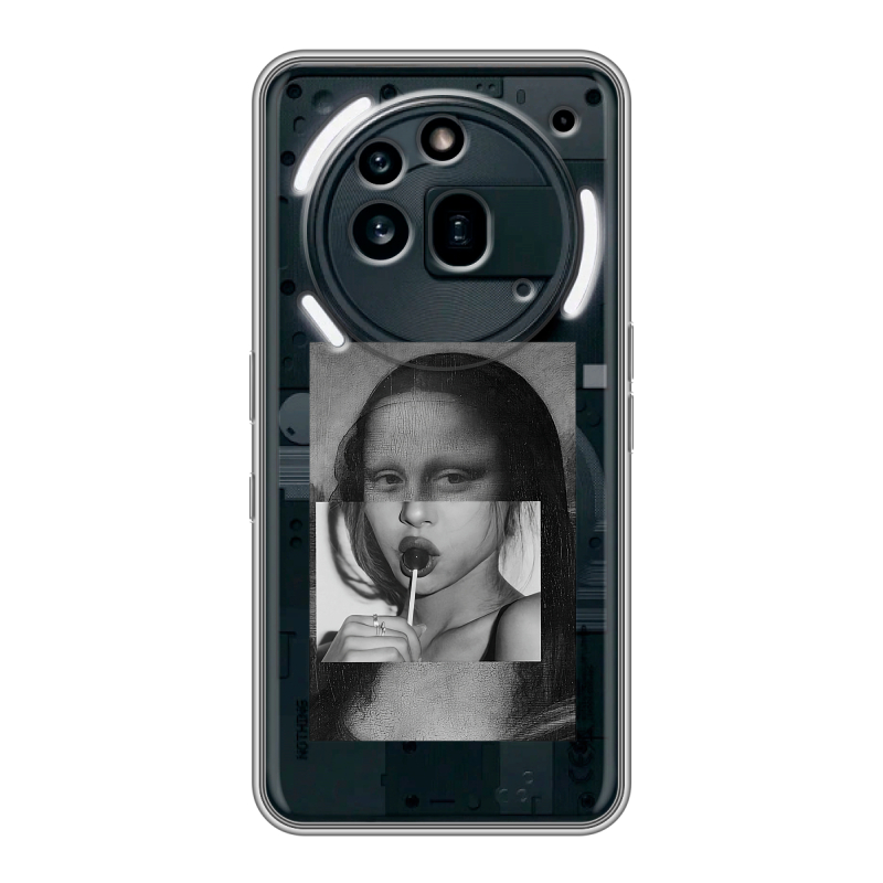 Силиконовый чехол на Nothing Phone (3a) Pro с принтом Мона Лиза Силиконовый чехол на Nothing Phone (3a) Pro с принтом Мона Лиза