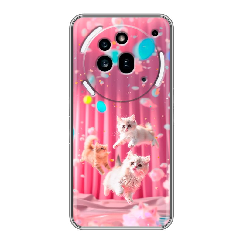 Силиконовый чехол на Nothing Phone (3a) Pro с принтом милые котики Силиконовый чехол на Nothing Phone (3a) Pro с принтом милые котики