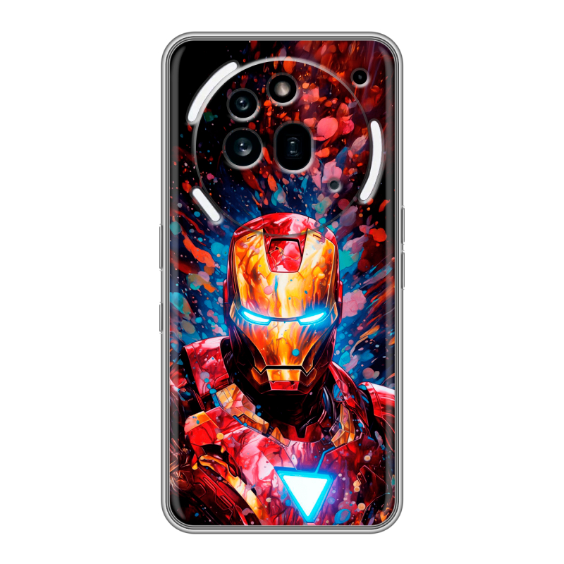 Силиконовый чехол на Nothing Phone (3a) Pro с принтом Железный человек Ironman Силиконовый чехол на Nothing Phone (3a) Pro с принтом Железный человек Ironman
