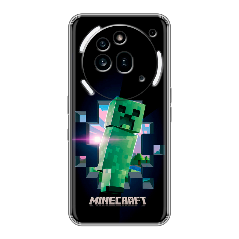 Силиконовый чехол на Nothing Phone (3a) Pro с принтом Майнкрафт Minecraft Силиконовый чехол на Nothing Phone (3a) Pro с принтом Майнкрафт Minecraft