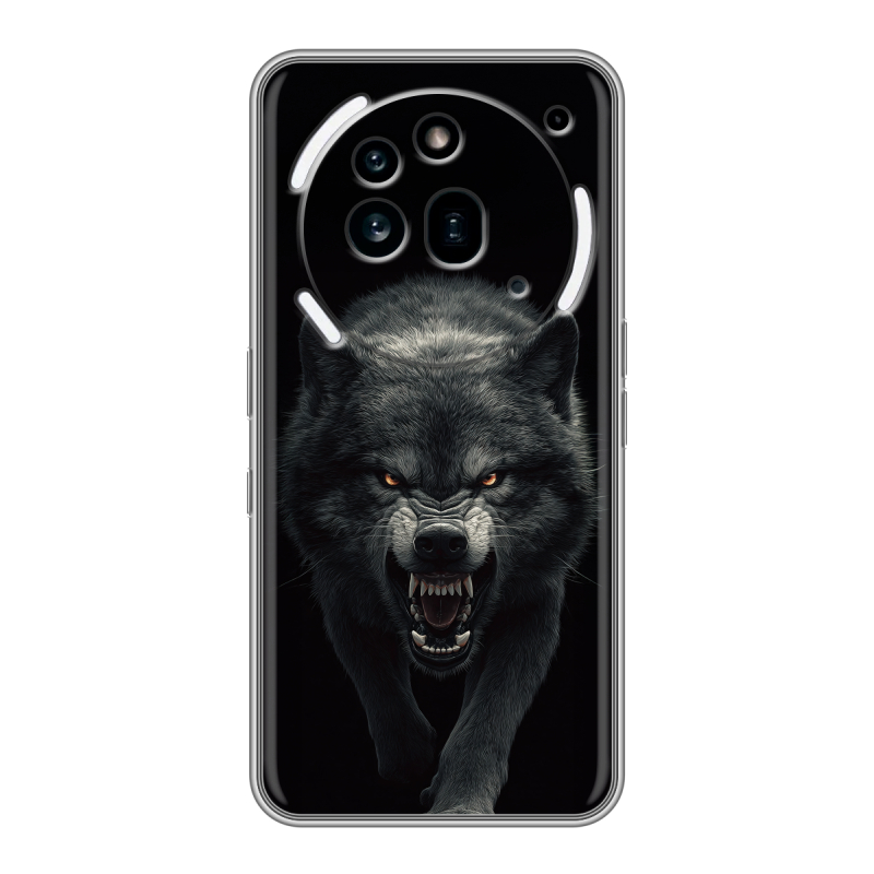 Силиконовый чехол на Nothing Phone (3a) Pro с принтом Волк Силиконовый чехол на Nothing Phone (3a) Pro с принтом Волк