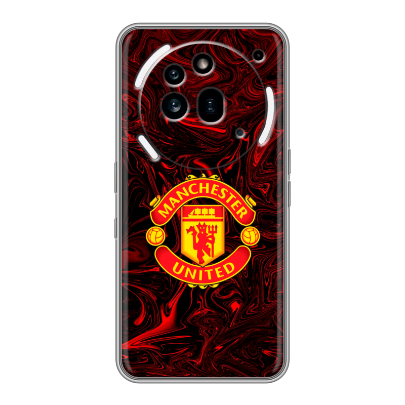 Силиконовый чехол на Nothing Phone (3a) Pro с принтом Manchester United Силиконовый чехол на Nothing Phone (3a) Pro с принтом Manchester United