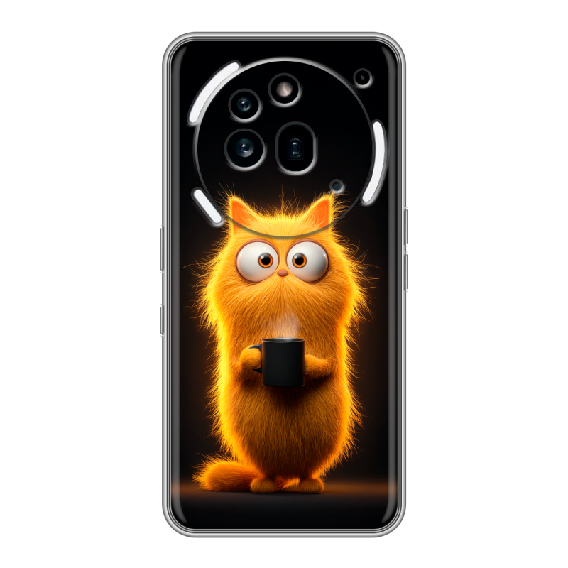 Силиконовый чехол на Nothing Phone (3a) Pro с принтом Смешной кот Силиконовый чехол на Nothing Phone (3a) Pro с принтом Смешной кот