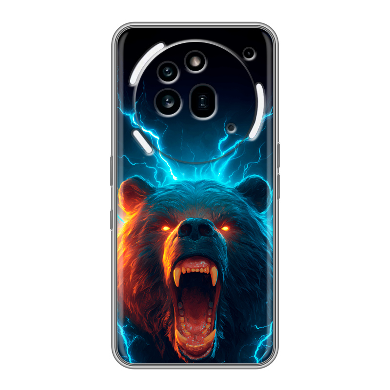 Силиконовый чехол на Nothing Phone (3a) Pro с принтом Медведь Силиконовый чехол на Nothing Phone (3a) Pro с принтом Медведь