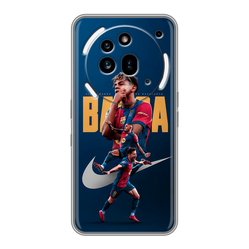 Силиконовый чехол на Nothing Phone (3a) Pro с принтом Барселона Barca Yamal Силиконовый чехол на Nothing Phone (3a) Pro с принтом Барселона Barca Yamal