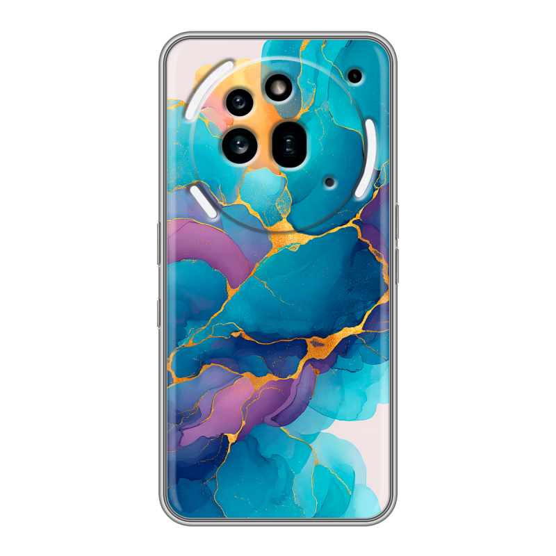 Силиконовый чехол на Nothing Phone (3a) Pro с принтом Мрамор блестки Силиконовый чехол на Nothing Phone (3a) Pro с принтом Мрамор блестки