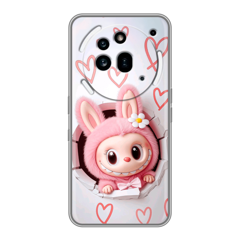 Силиконовый чехол на Nothing Phone (3a) Pro с принтом Labubu Лабубу Силиконовый чехол на Nothing Phone (3a) Pro с принтом Labubu Лабубу