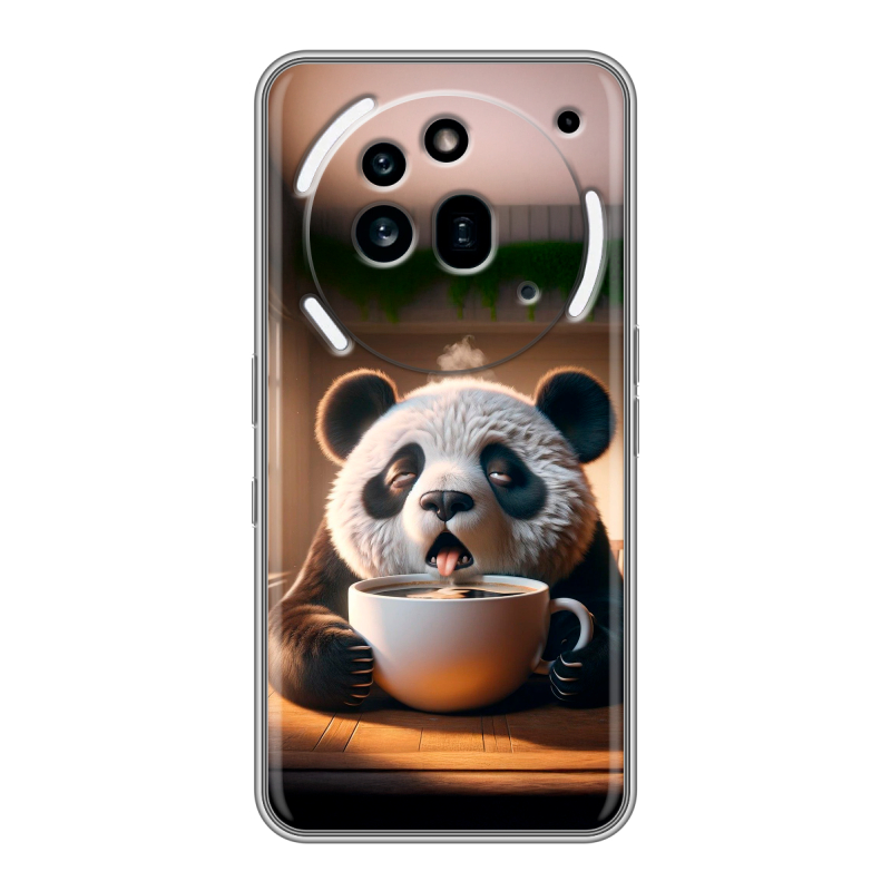 Силиконовый чехол на Nothing Phone (3a) Pro с принтом смешная панда Силиконовый чехол на Nothing Phone (3a) Pro с принтом смешная панда