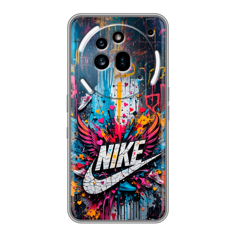 Силиконовый чехол на Nothing Phone (3a) Pro с принтом Nike Найк Силиконовый чехол на Nothing Phone (3a) Pro с принтом Nike Найк