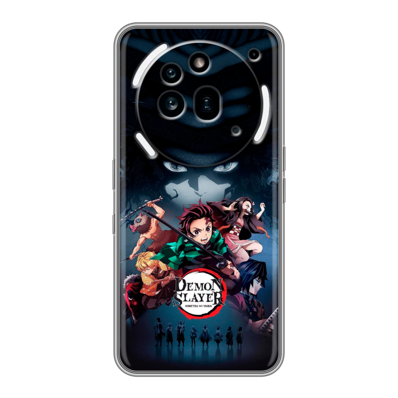 Силиконовый чехол на Nothing Phone (3a) Pro с принтом Demon Slayer Клинок рассекающий демонов Силиконовый чехол на Nothing Phone (3a) Pro с принтом Demon Slayer Клинок рассекающий демонов