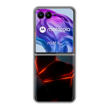 Пластиковый чехол на Motorola Razr 50 Ultra с принтом Яркие абстракции