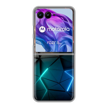Пластиковый чехол на Motorola Razr 50 Ultra с принтом Абстракция неон